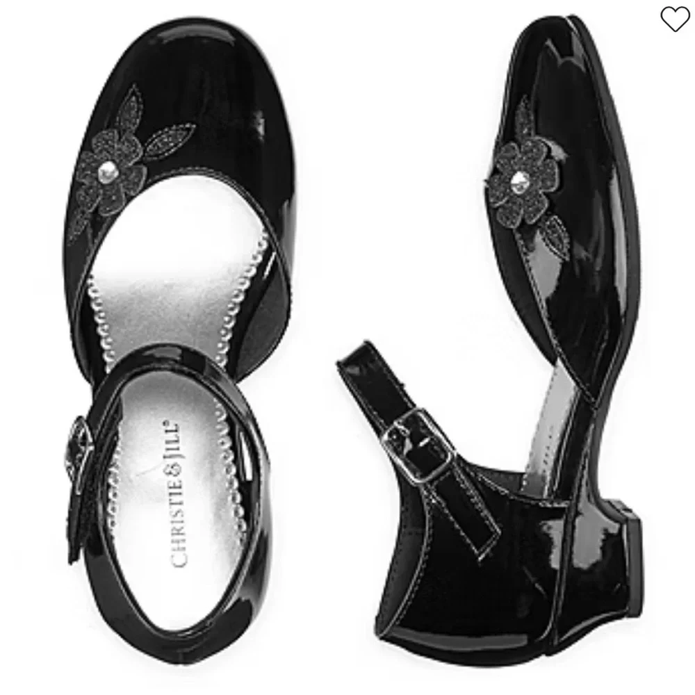 Christie & Jill Heaven Little & Big Kid Girls Round Mary Jane Shoes in black 13